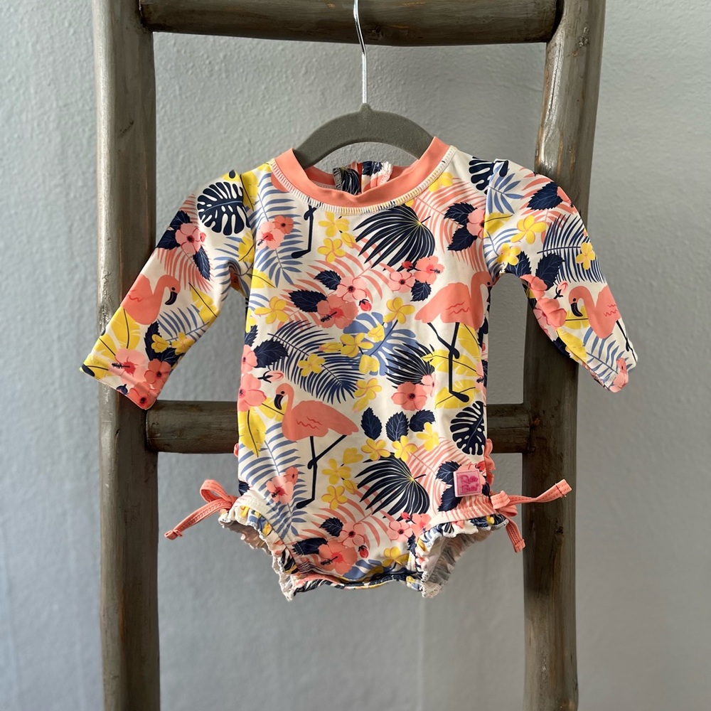 Ruffle Butts long sleeve one piece rash guard